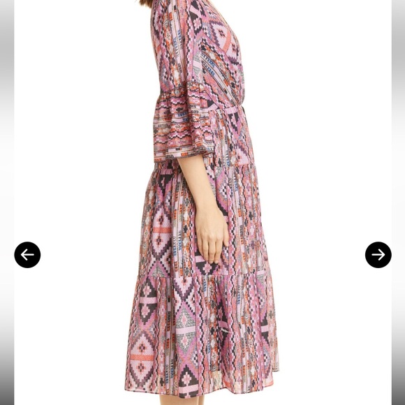 KOBI HALPERIN 
Rosa Print Cotton Dress - Pink Lady Multi - Picture 3 of 7